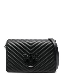 PINKO Love Quilted Leather Crossbody Bag at Farfetch